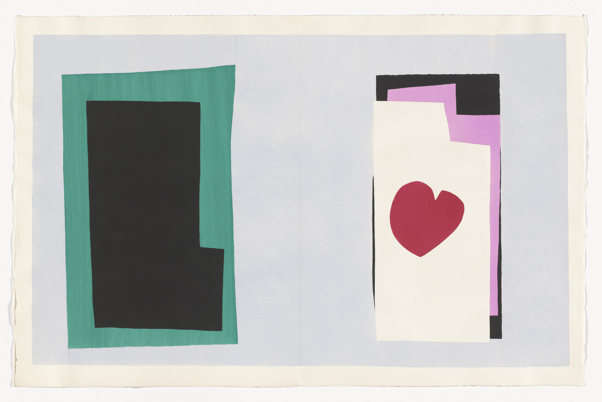 Henri Matisse. The Heart (Le Coeur) (plate VII, pages 50 and 51) from Jazz