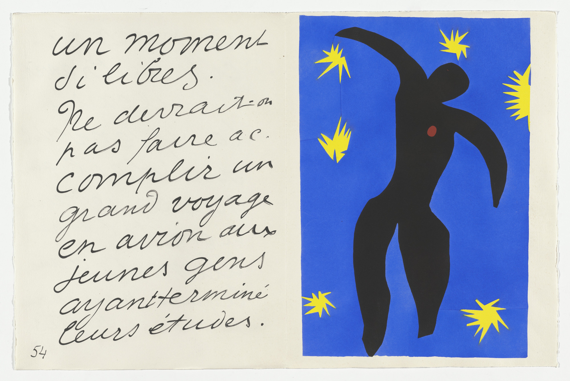 Henri Matisse. Icarus (Icare) (plate VIII, page 55) from Jazz