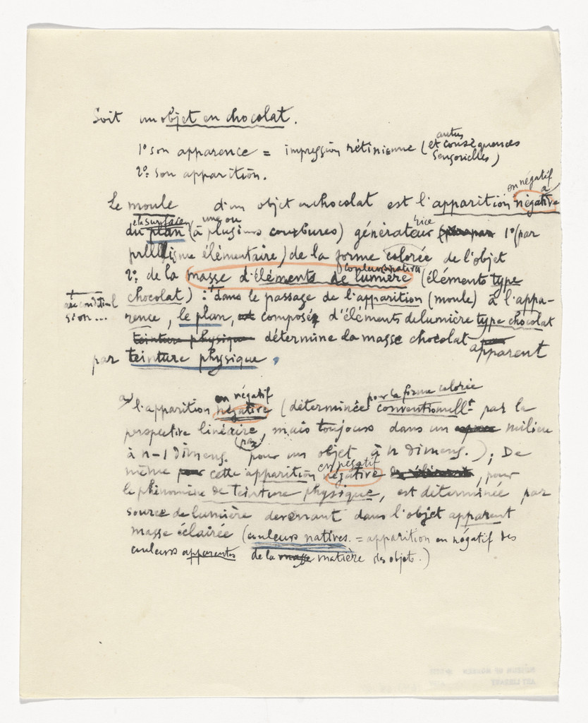 Untitled from The Bride Stripped Bare by Her Bachelors, Even (The Green Box) (La mariée mise à nu par ses célibataires, même [Boîte verte])