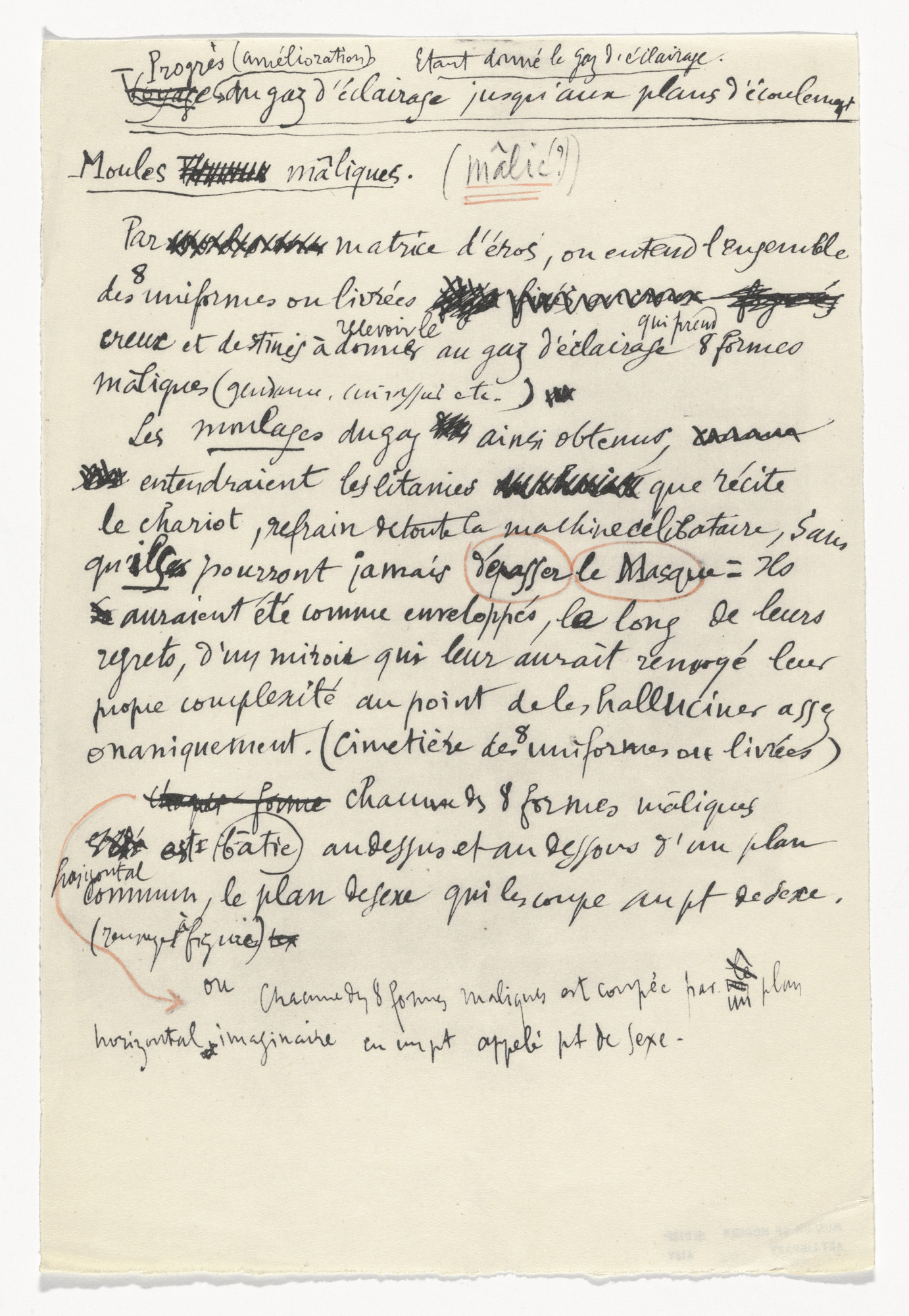 Marcel Duchamp. Untitled from The Bride Stripped Bare by Her Bachelors, Even (The Green Box) ( La mariée mise à nu par ses célibataires, même [Boîte verte] )