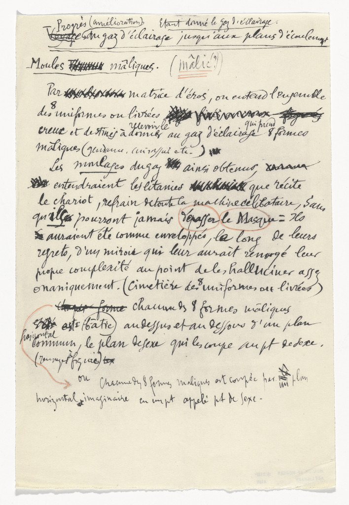 Untitled from The Bride Stripped Bare by Her Bachelors, Even (The Green Box) (La mariée mise à nu par ses célibataires, même [Boîte verte]) by Marcel Duchamp