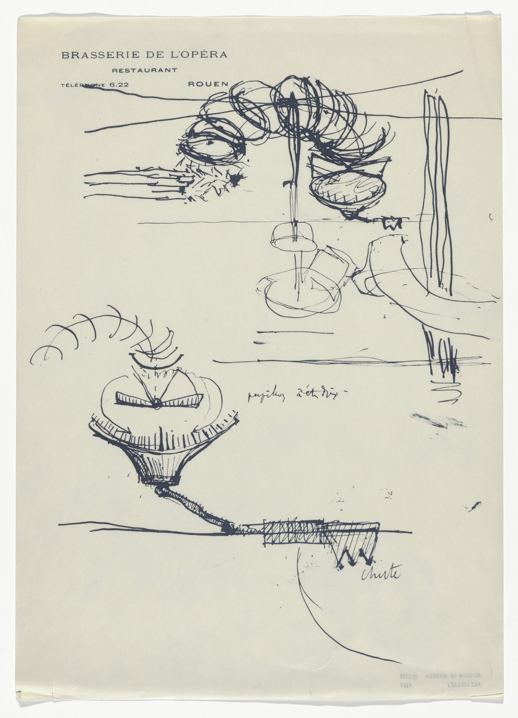 Marcel Duchamp. Untitled from The Bride Stripped Bare by Her Bachelors, Even (The Green Box) (La mariée mise à nu par ses célibataires, même [Boîte verte]). 1934
