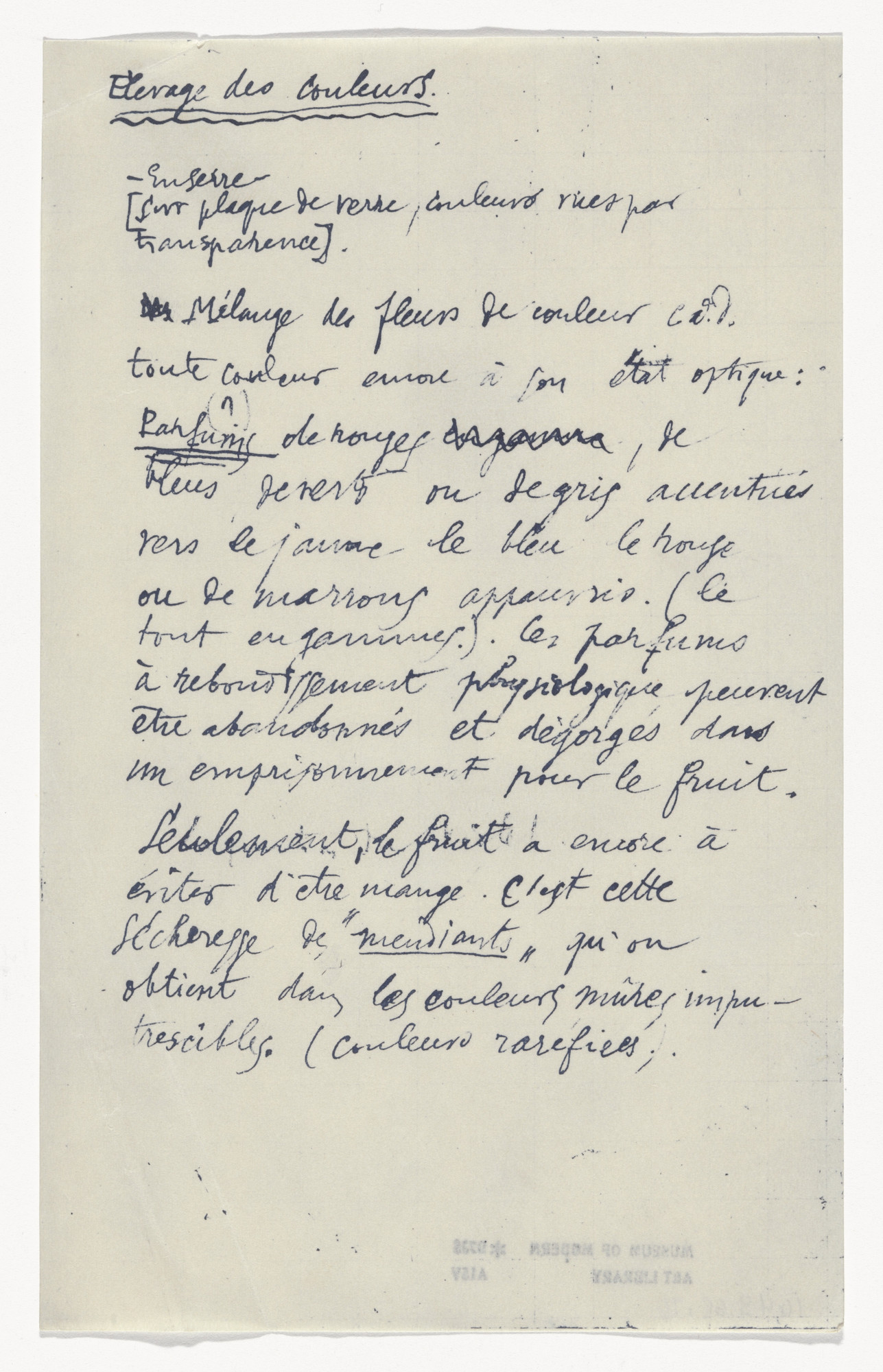 Marcel Duchamp. Untitled from The Bride Stripped Bare by Her Bachelors, Even (The Green Box) ( La mariée mise à nu par ses célibataires, même [Boîte verte] )