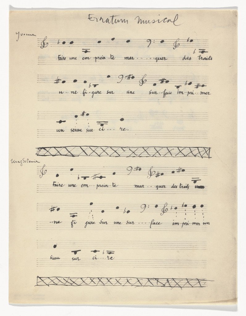 Untitled from The Bride Stripped Bare by Her Bachelors, Even (The Green Box) (La mariée mise à nu par ses célibataires, même [Boîte verte]) by Marcel Duchamp