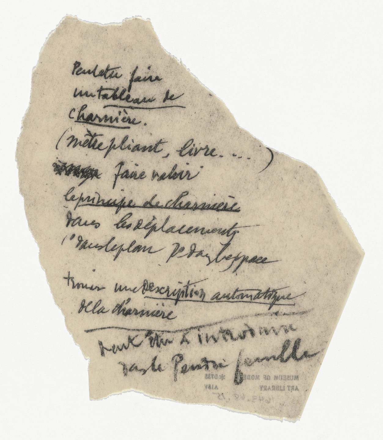 Marcel Duchamp. Untitled from The Bride Stripped Bare by Her Bachelors, Even (The Green Box) (La mariée mise à nu par ses célibataires, même [Boîte verte]). 1934