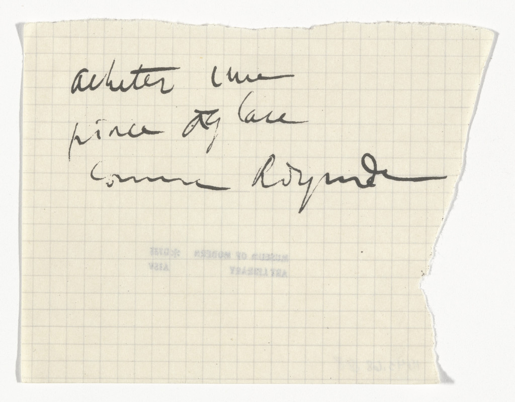 Untitled from The Bride Stripped Bare by Her Bachelors, Even (The Green Box) (La mariée mise à nu par ses célibataires, même [Boîte verte]) by Marcel Duchamp