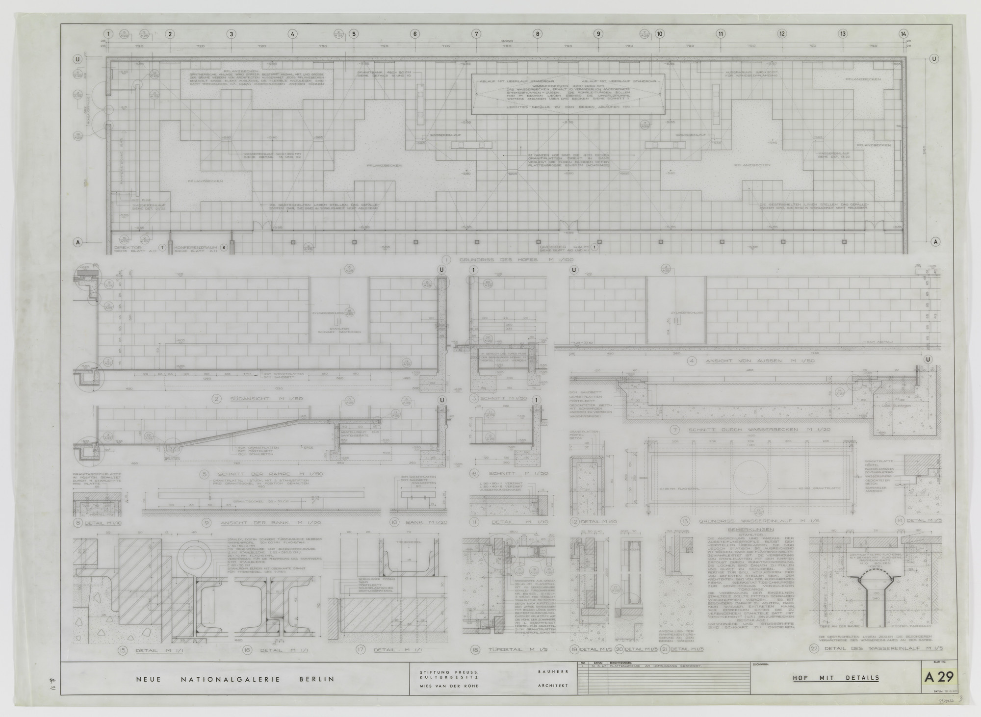 Ludwig Mies van der Rohe. New National Gallery, Berlin, Germany