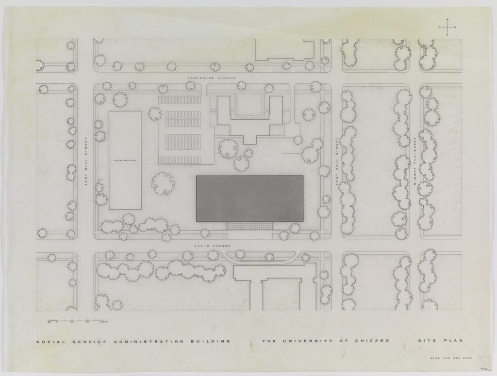 Social Service Administration Building, University of Chicago, Chicago, IL, Site plan