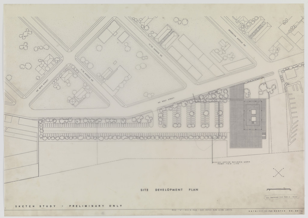 King Broadcasting Company Office Building Project, Seattle, WA, Preliminary site development plan