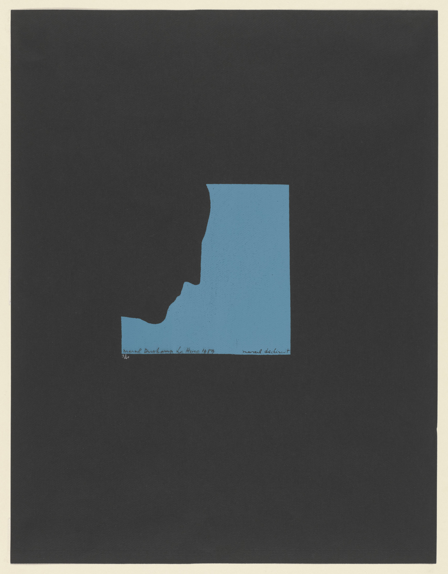 Marcel Duchamp. Poster after Self-Portrait in Profile