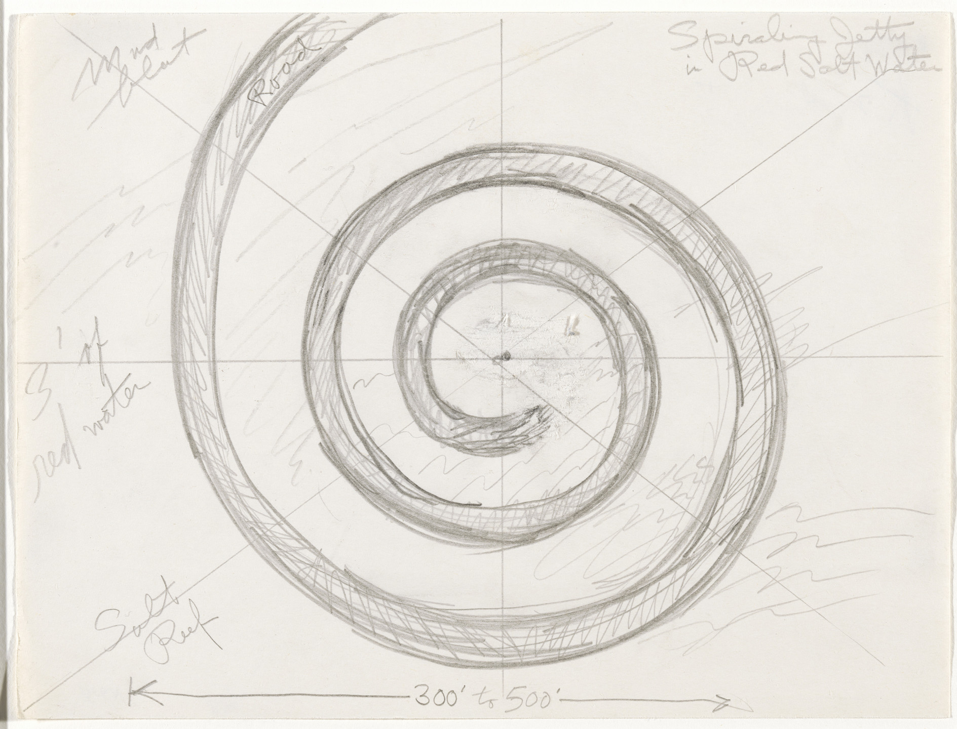 Robert Smithson. Spiraling Jetty. (c. 1970)