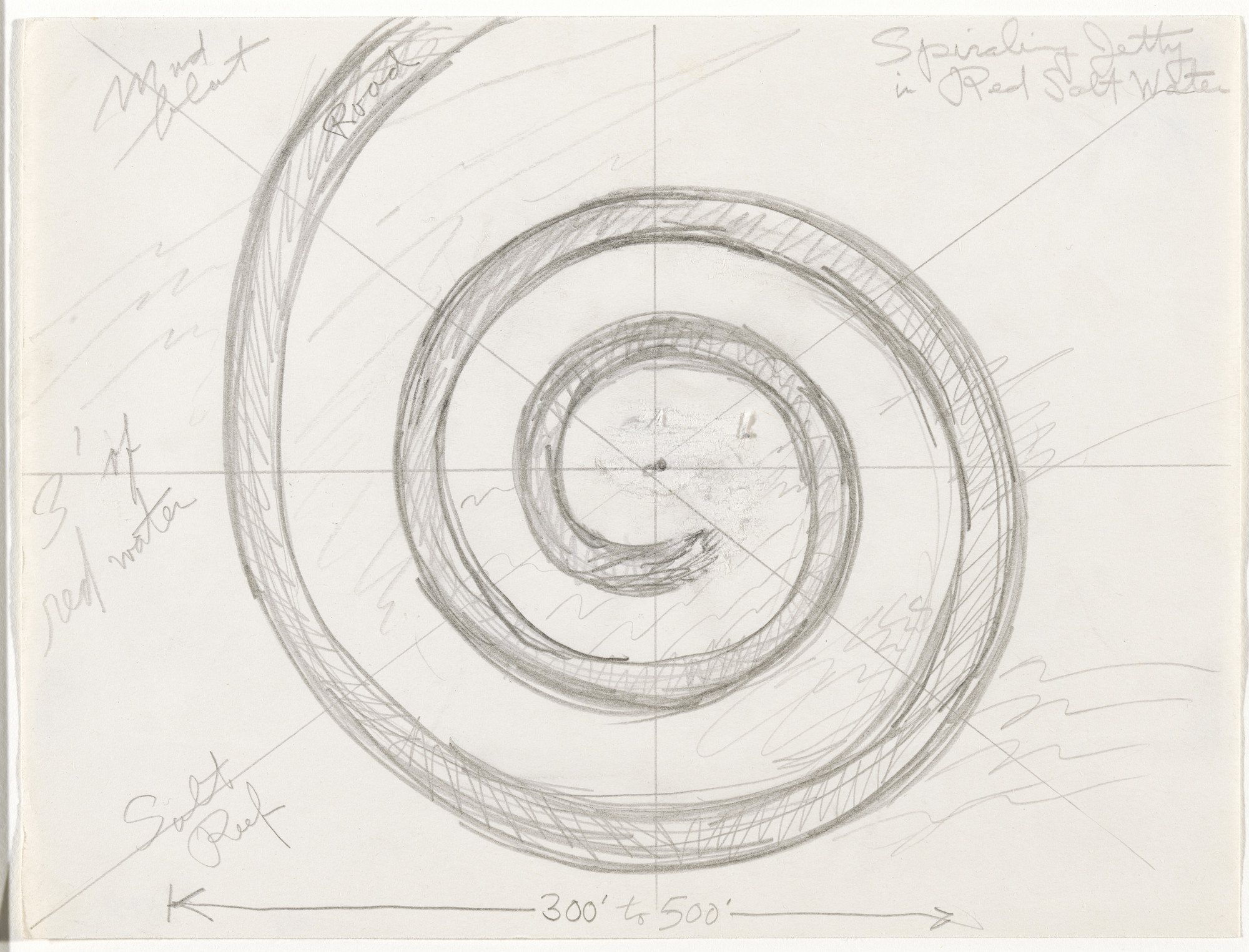Robert Smithson. Spiraling Jetty