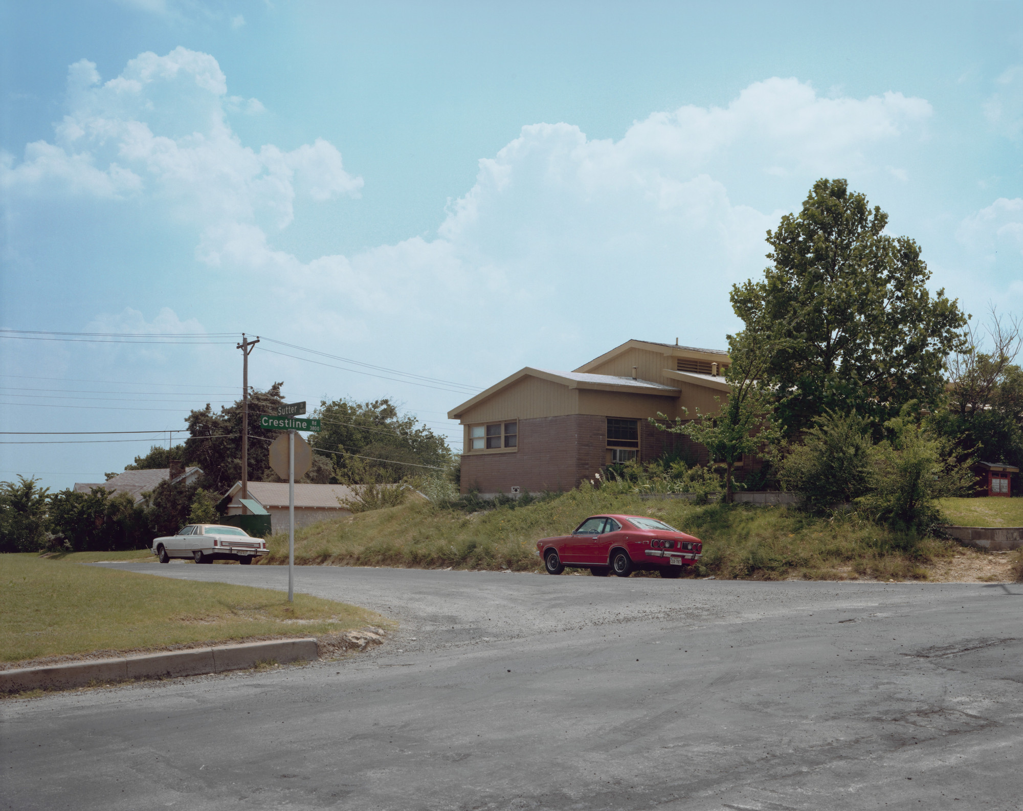 Stephen Shore. Sutter Street and Crestline Road, Fort Worth, Texas, June 3, 1976