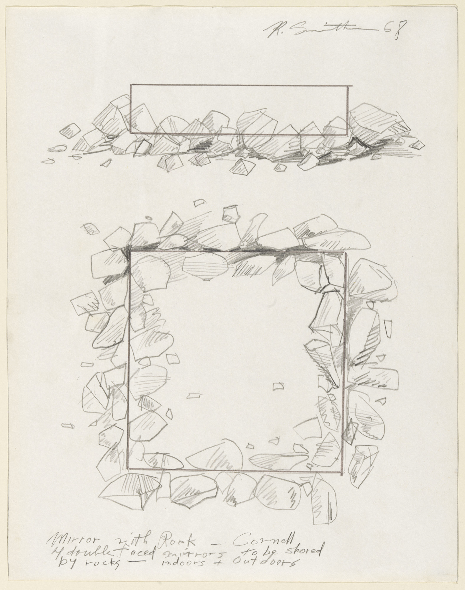 Robert Smithson. Fossil Quarry Mirror (Outdoor and Indoor Proposal)