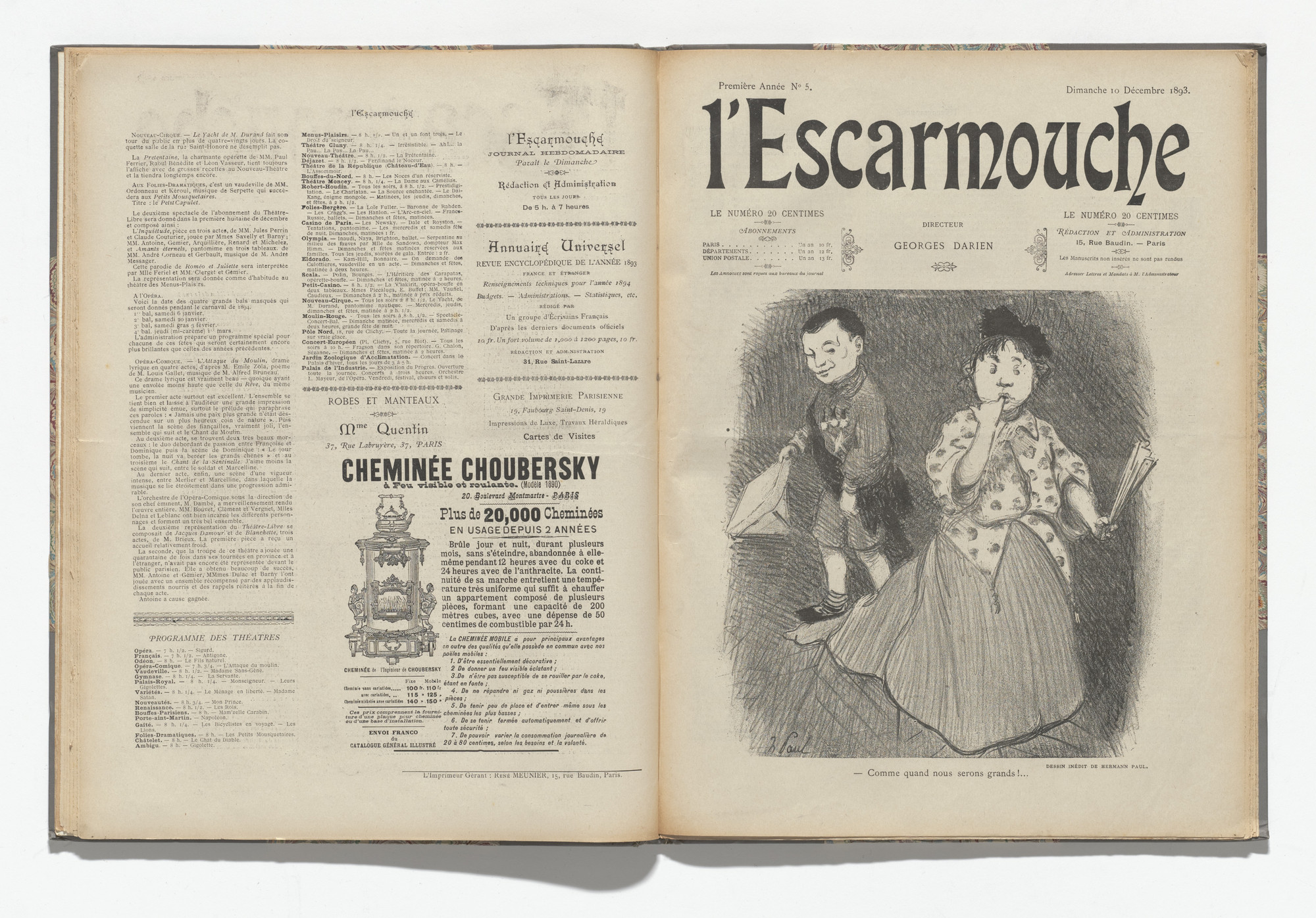 Various Artists. L&#39;Escarmouche, no. 5. December 10, 1893