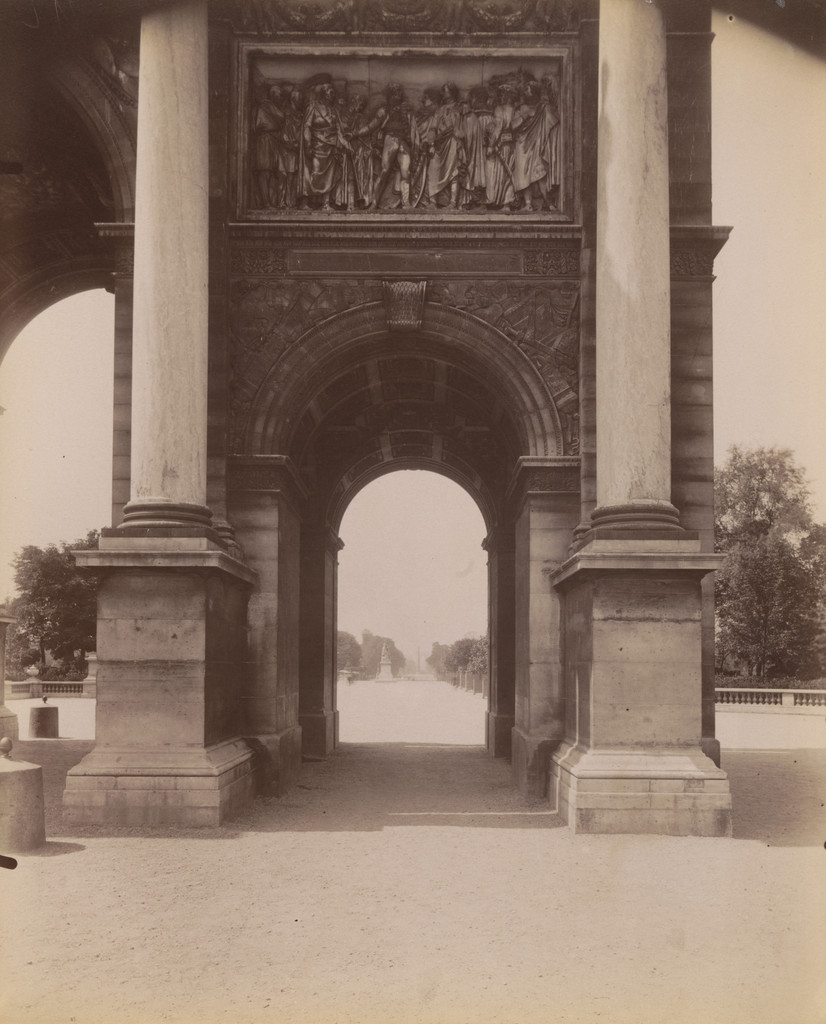 Place du Carrousel, Arc de Triomphe du Carrousel, Eugène Atget, 1911, Albumen silver print