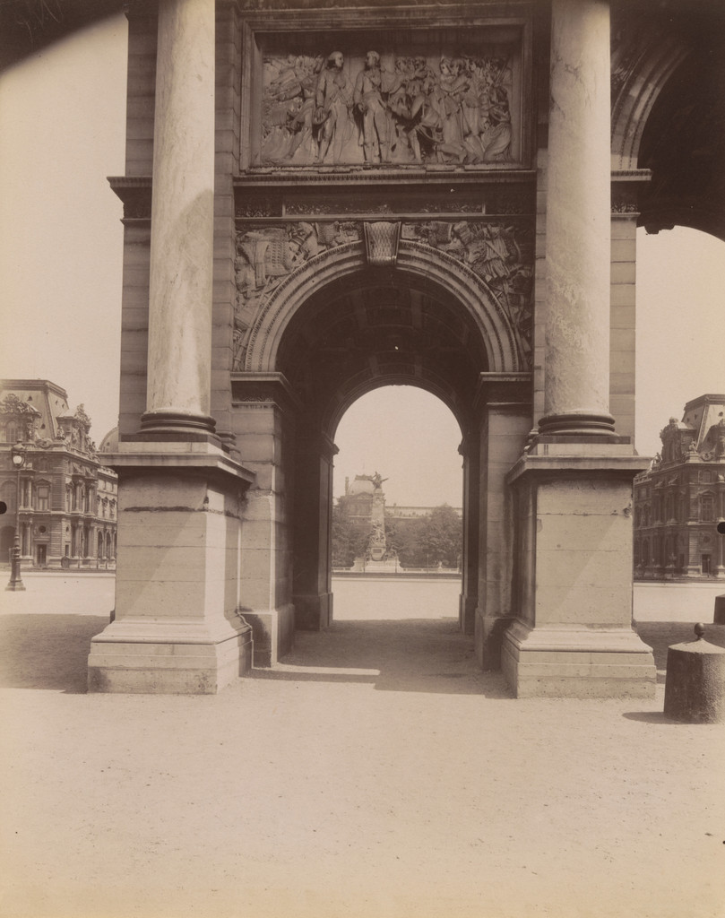 Place du Carrousel, Arc de Triomphe du Carrousel, Eugène Atget, 1911, Albumen silver print