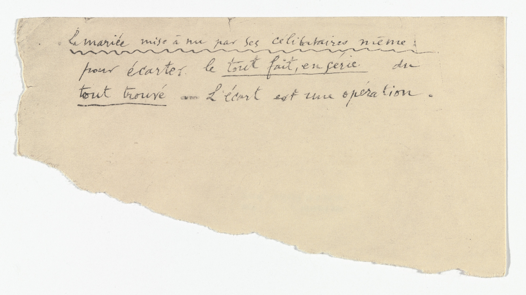 Marcel Duchamp. Untitled from The Bride Stripped Bare by Her Bachelors, Even (The Green Box) ( La mariée mise à nu par ses célibataires, même [Boîte verte] )