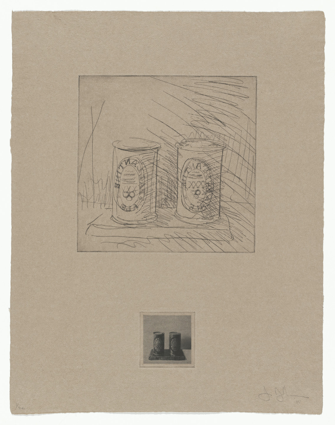 Jasper Johns. Ale Cans from 1st Etchings. 1967