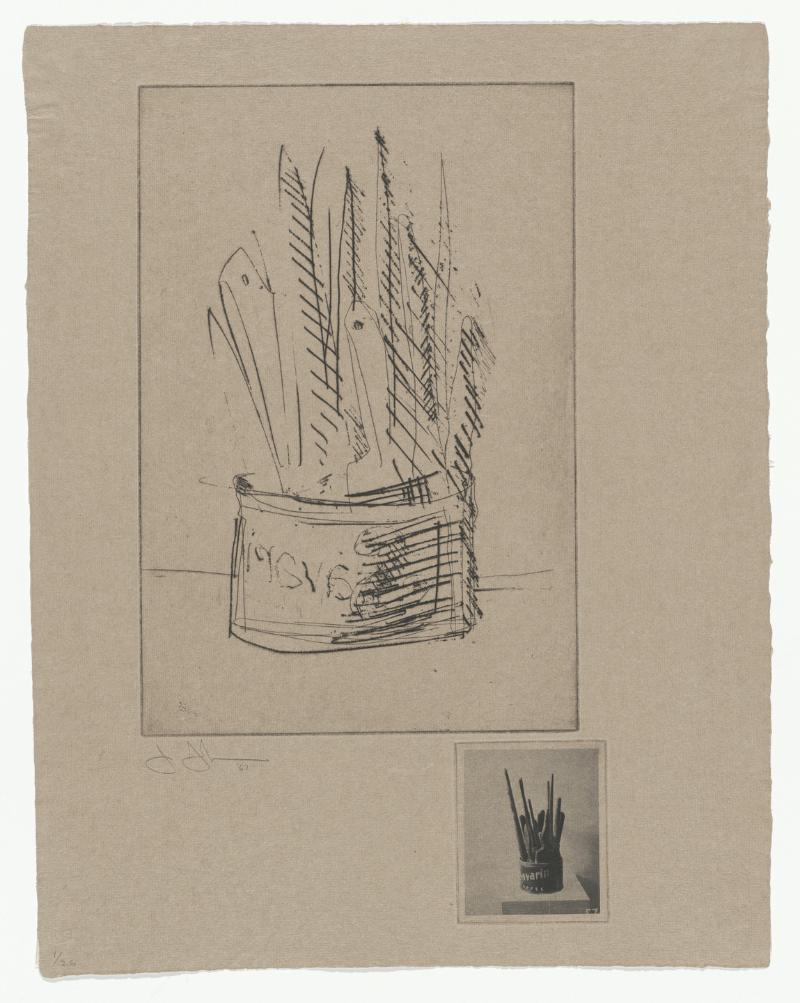 Jasper Johns. Paintbrushes from 1st Etchings. 1967