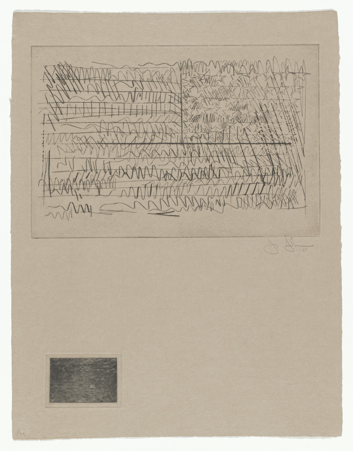 Jasper Johns. Flag from 1st Etchings. 1967