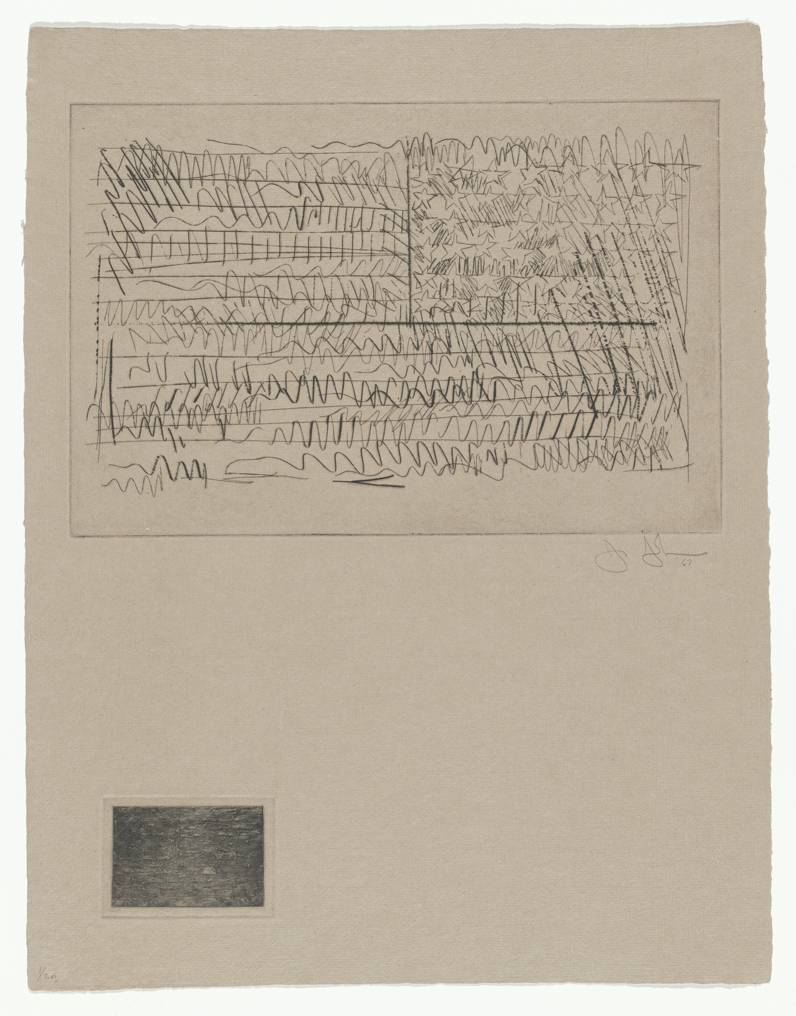 Jasper Johns. Flag from 1st Etchings