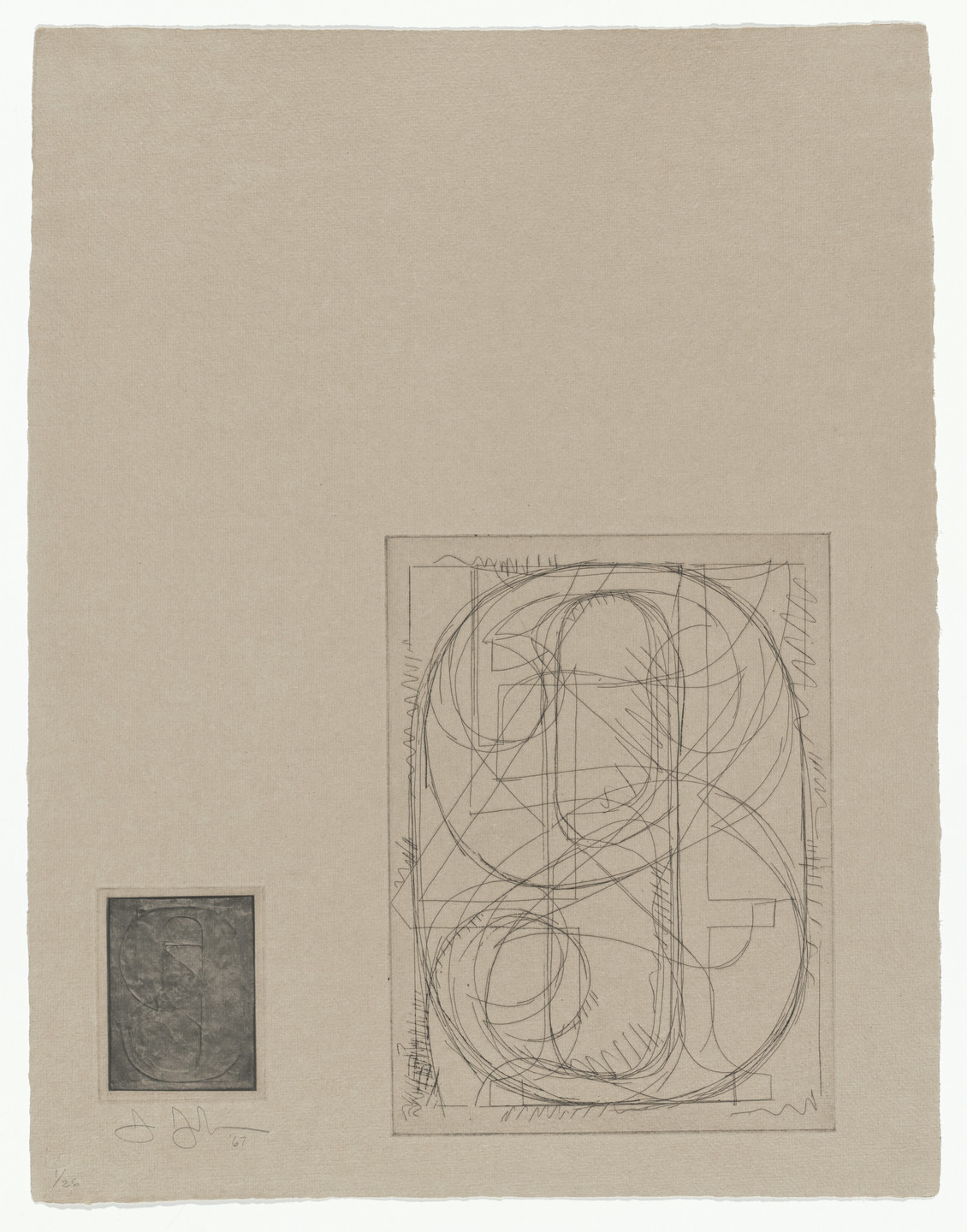 Jasper Johns. Numbers from 1st Etchings. 1967