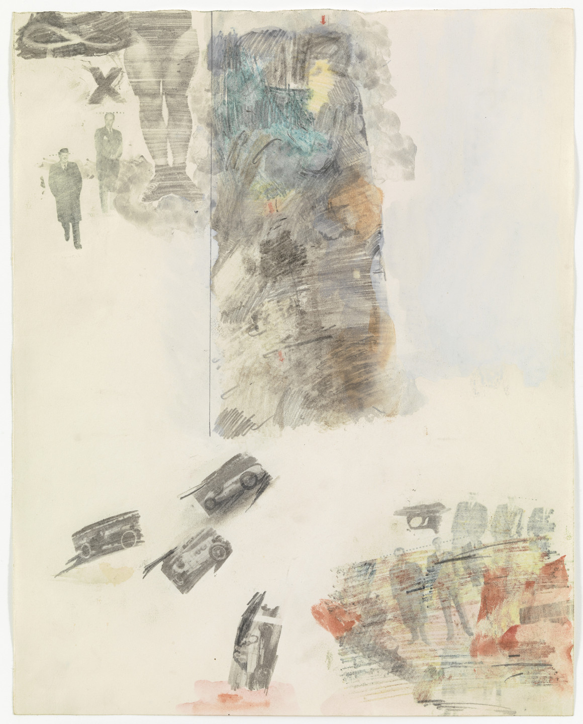 Robert Rauschenberg. Canto XII: Circle Seven, Round 1, The Violent Against Neighbors from the series Thirty-Four Illustrations for Dante's Inferno. 1959-60