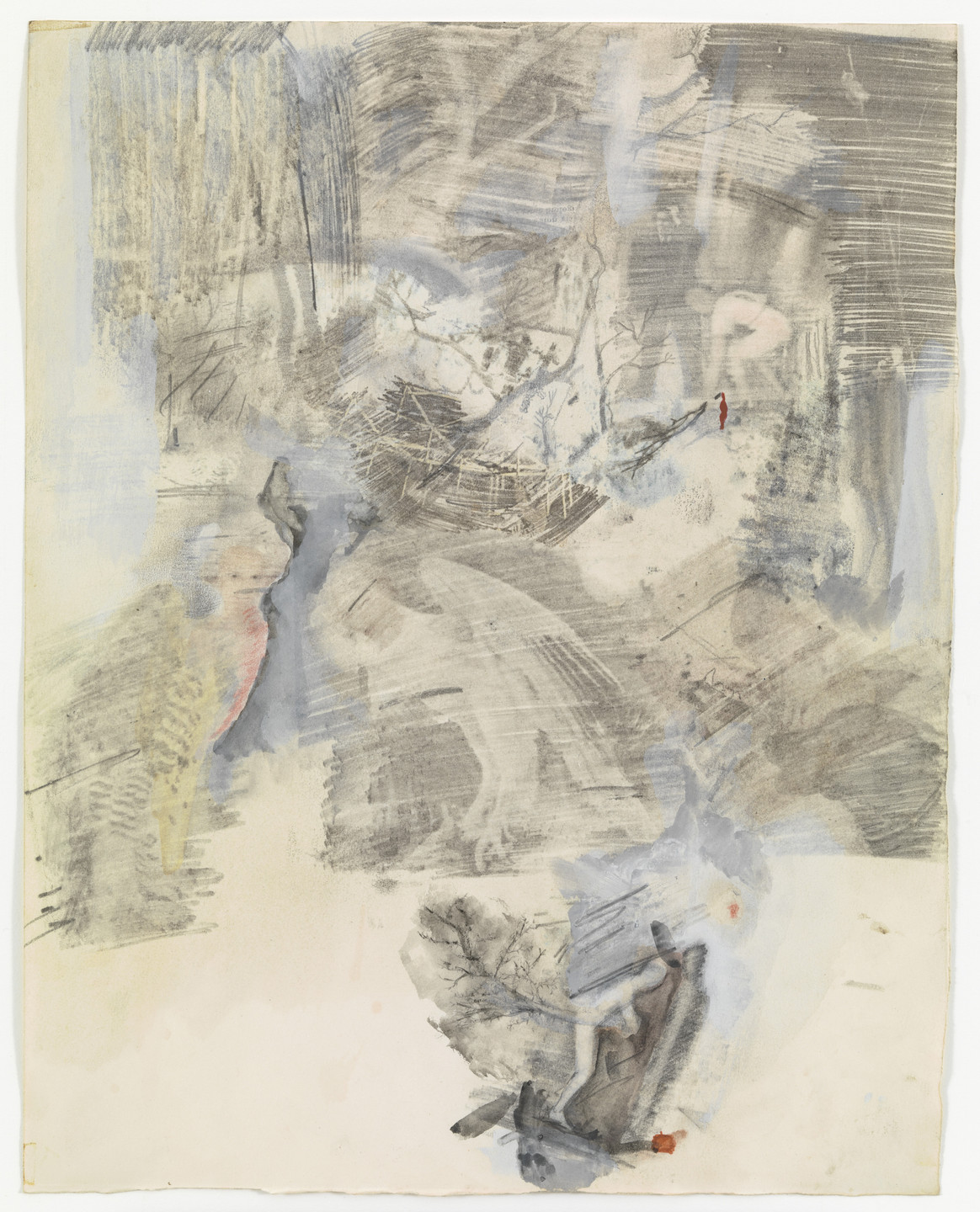 Robert Rauschenberg. Canto XIII: Circle Seven, Round 2, The Violent Against Themselves from the series Thirty- Four Illustrations for Dante&#39;s Inferno. 1959-60