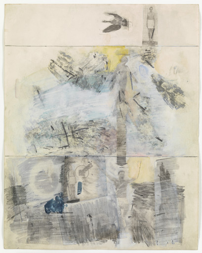 Robert Rauschenberg. Canto II: The Descent from the series Thirty-Four Illustrations for Dante's Inferno. 1958