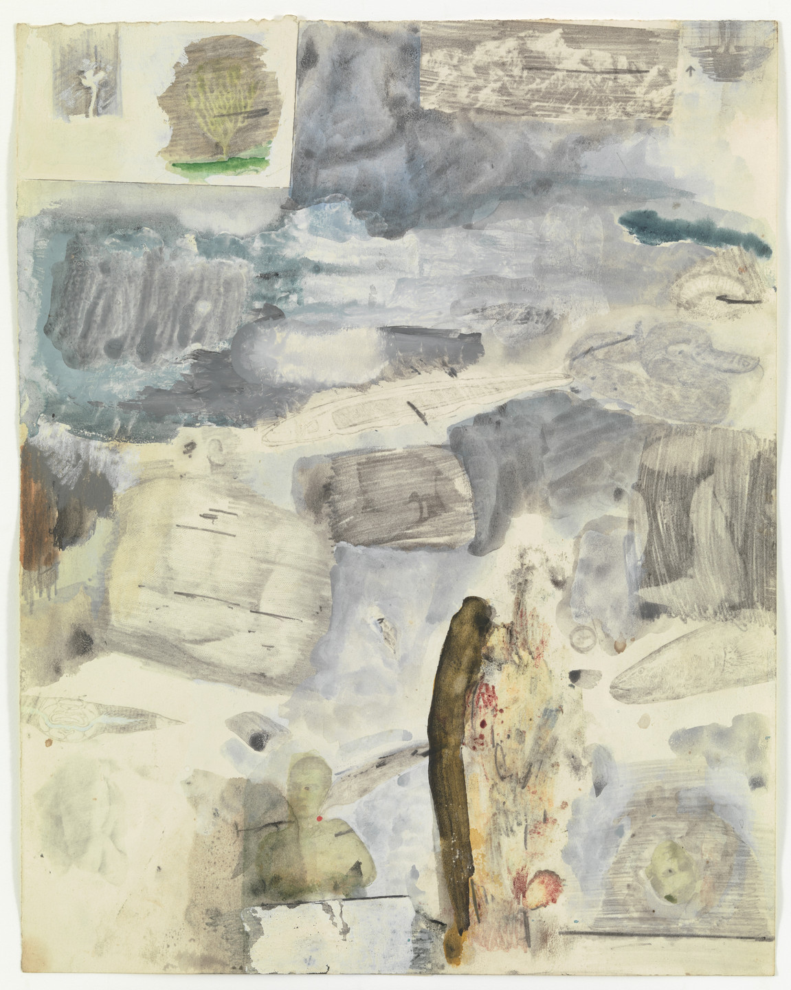 Robert Rauschenberg. Canto XXIV: Circle Eight, Bolgia 7, The Thieves from the series Thirty-Four Illustrations for Dante's Inferno. (1959-60)