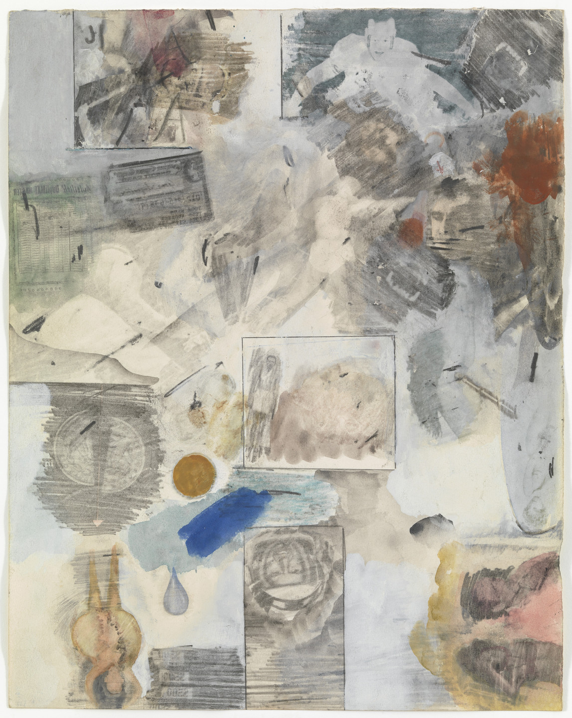 Robert Rauschenberg. Canto XXX: Circle Eight, Bolgia 10, The Falsifiers: The Evil Impersonators, Counterfeiters, and False Witnesses from the series Thirty- Four Illustrations for Dante&#39;s Inferno. (1959-60)