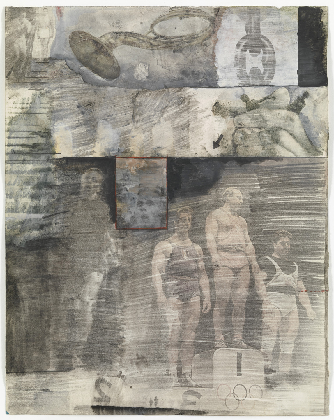 Robert Rauschenberg. Canto XXXI: The Central Pit of Malebolge, The Giants from the series Thirty- Four Illustrations for Dante's Inferno. 1959-60