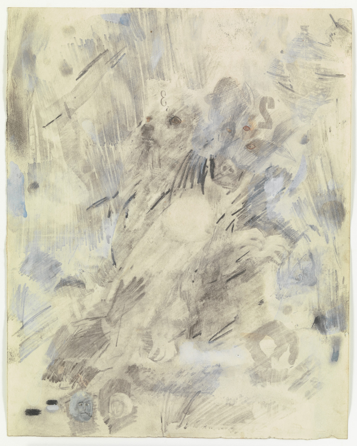 Robert Rauschenberg. Canto VI: Circle Three, The Gluttons from the series Thirty-Four Illustrations for Dante's Inferno. 1958