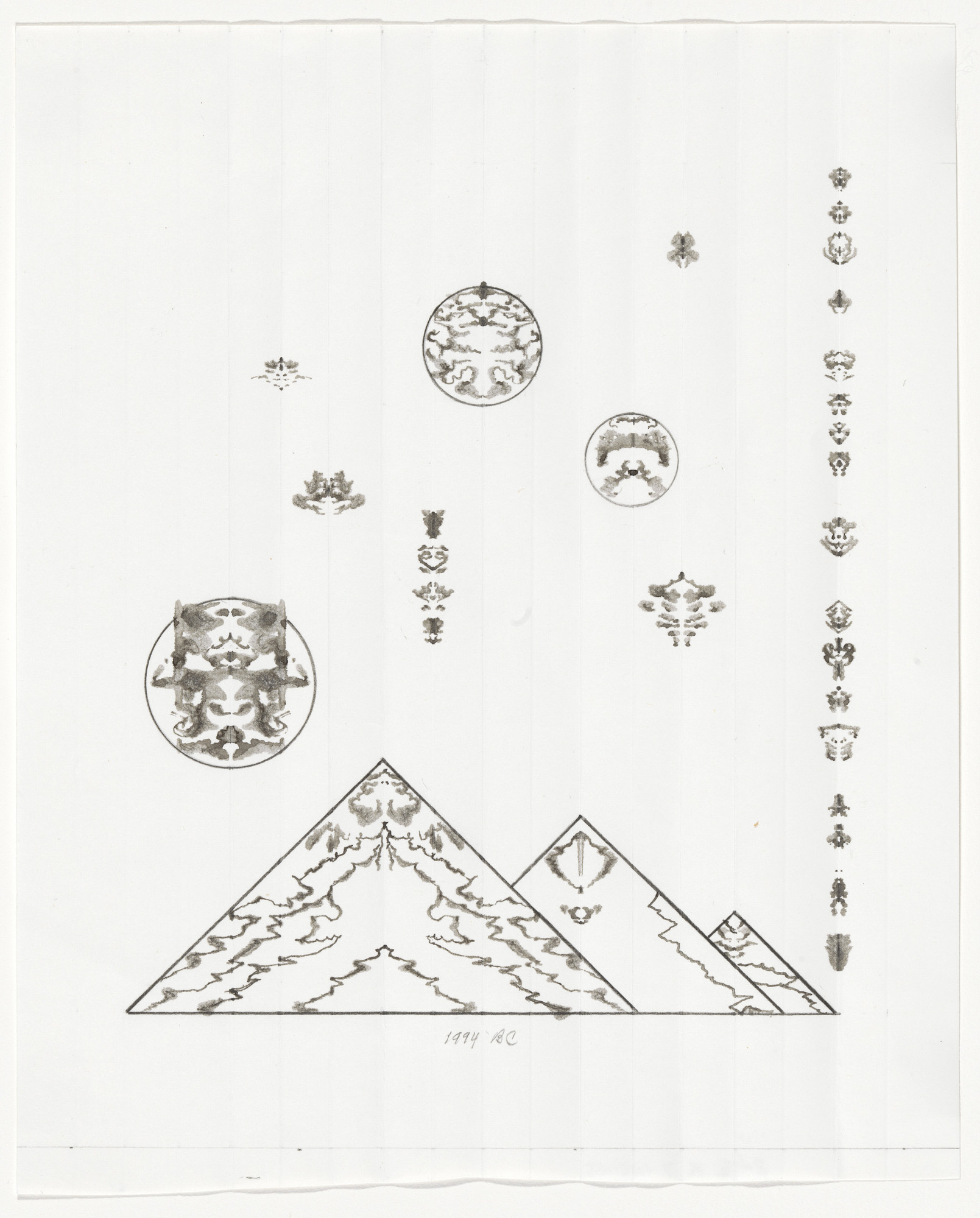Bruce Conner. Inkblot Drawing