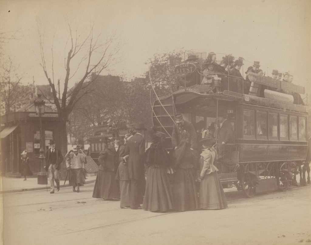 Tramway à chevaux, Eugène Atget, 1898