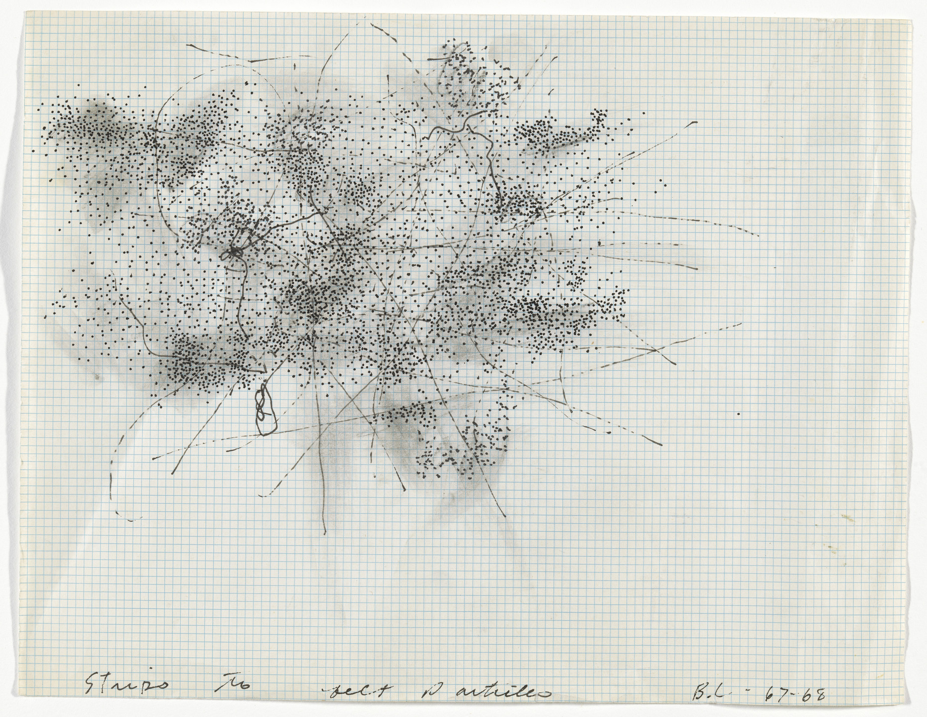 Barry Le Va. Strips to Felt Particles. 1967-68