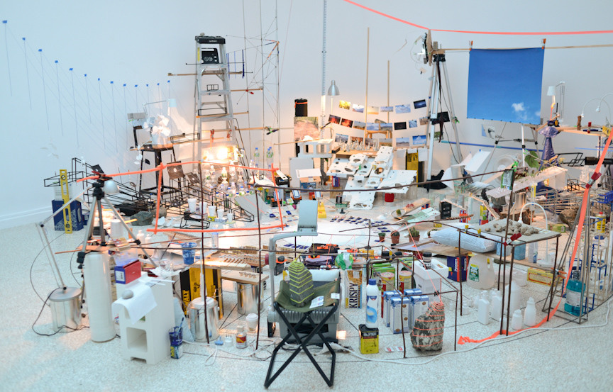 Sarah Sze. Triple Point (Pendulum). 2013