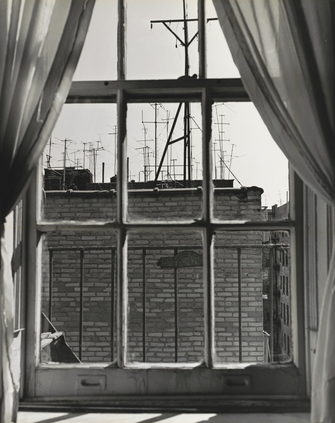 Ilse Bing. Rooftops, New York. c. 1950