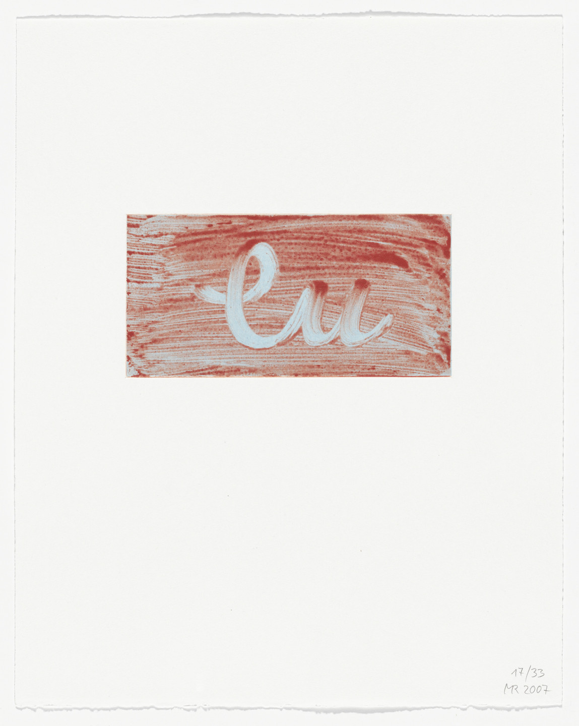 Markus Raetz. Untitled from Ombre. 2007