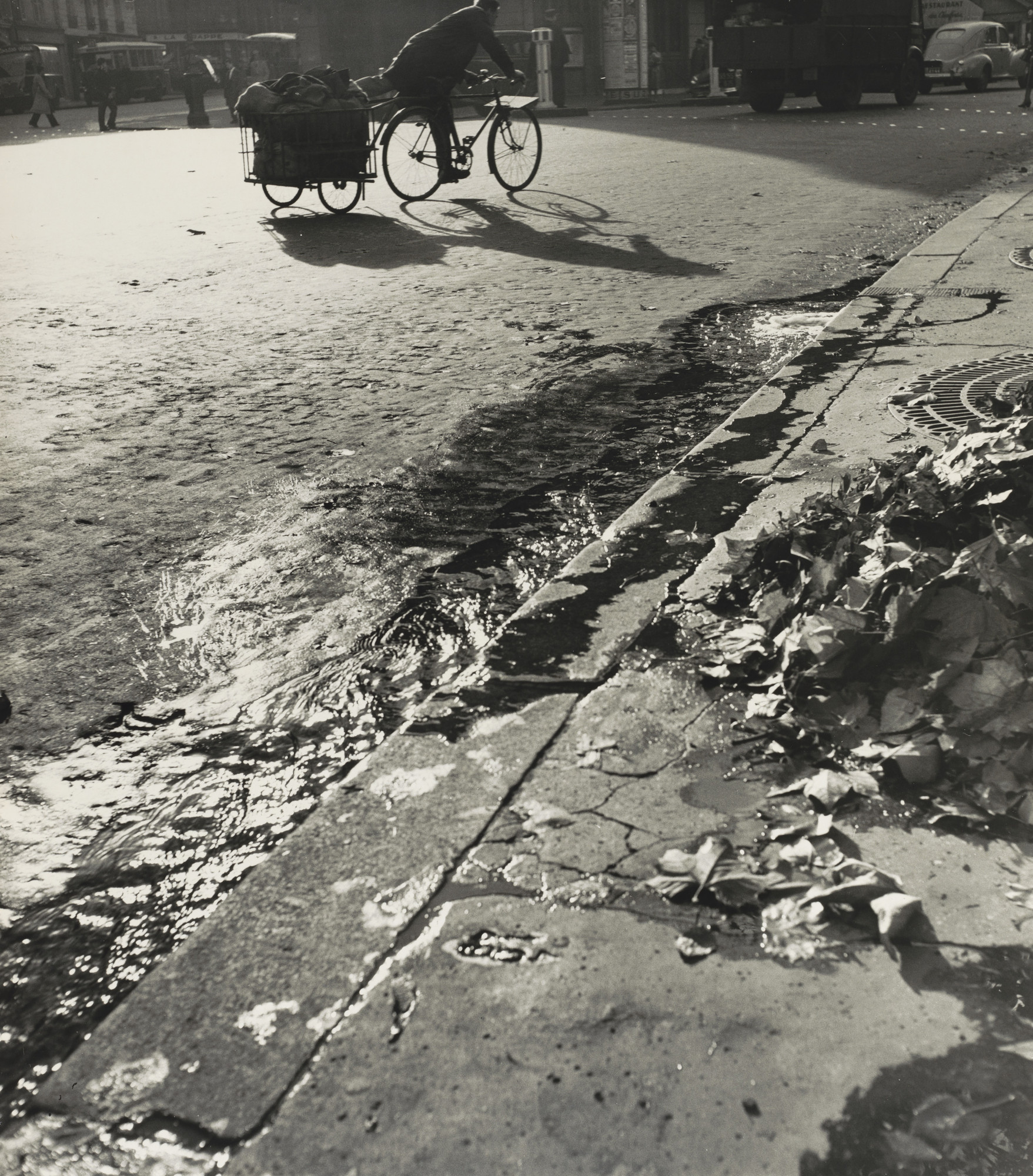 Ilse Bing. Bicyclist at Luxembourg Park