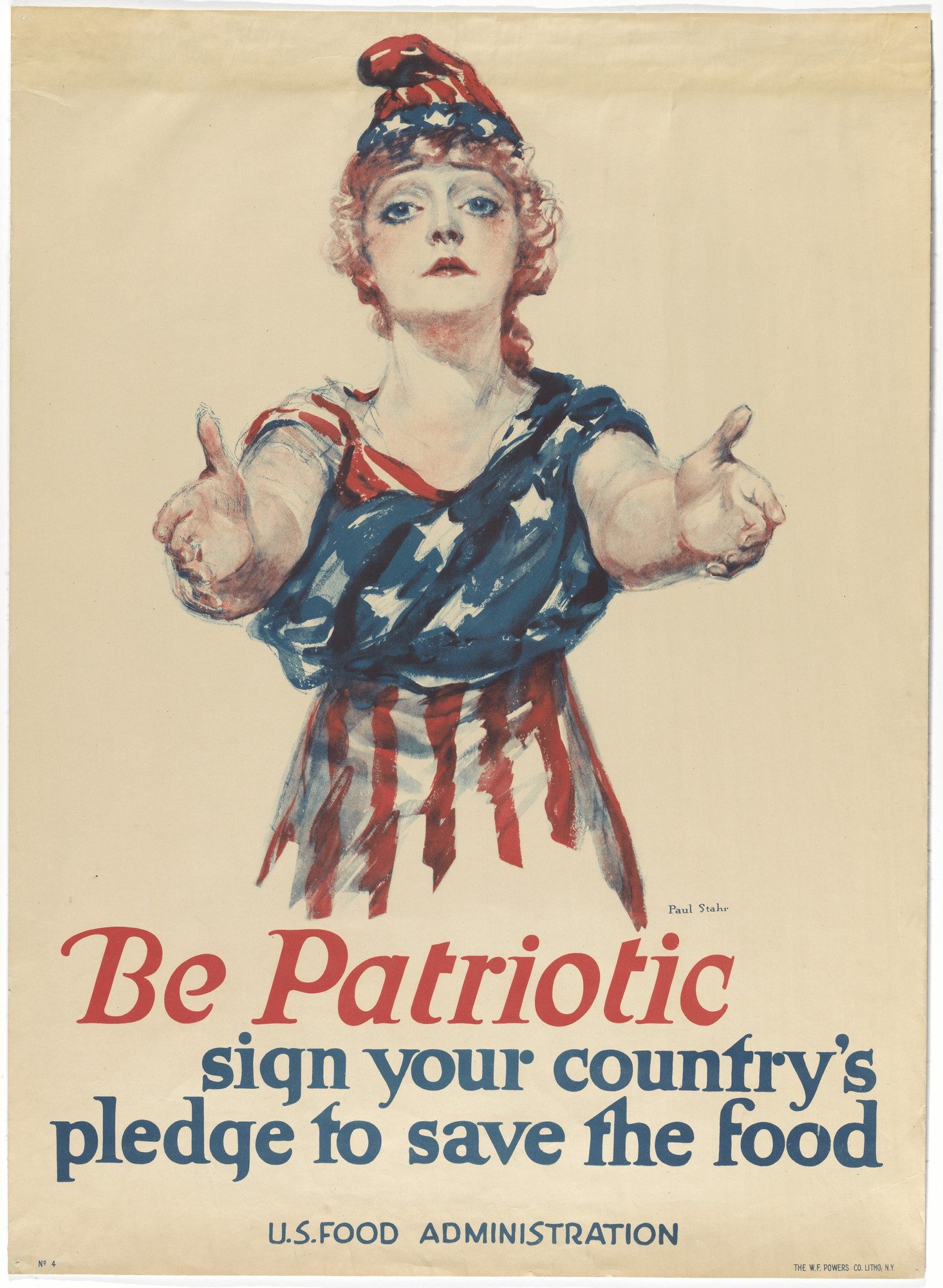 Paul Stahr. Be Patriotic, Sign Your Country's Pledge to Save The Flood, U.S. Food Administration