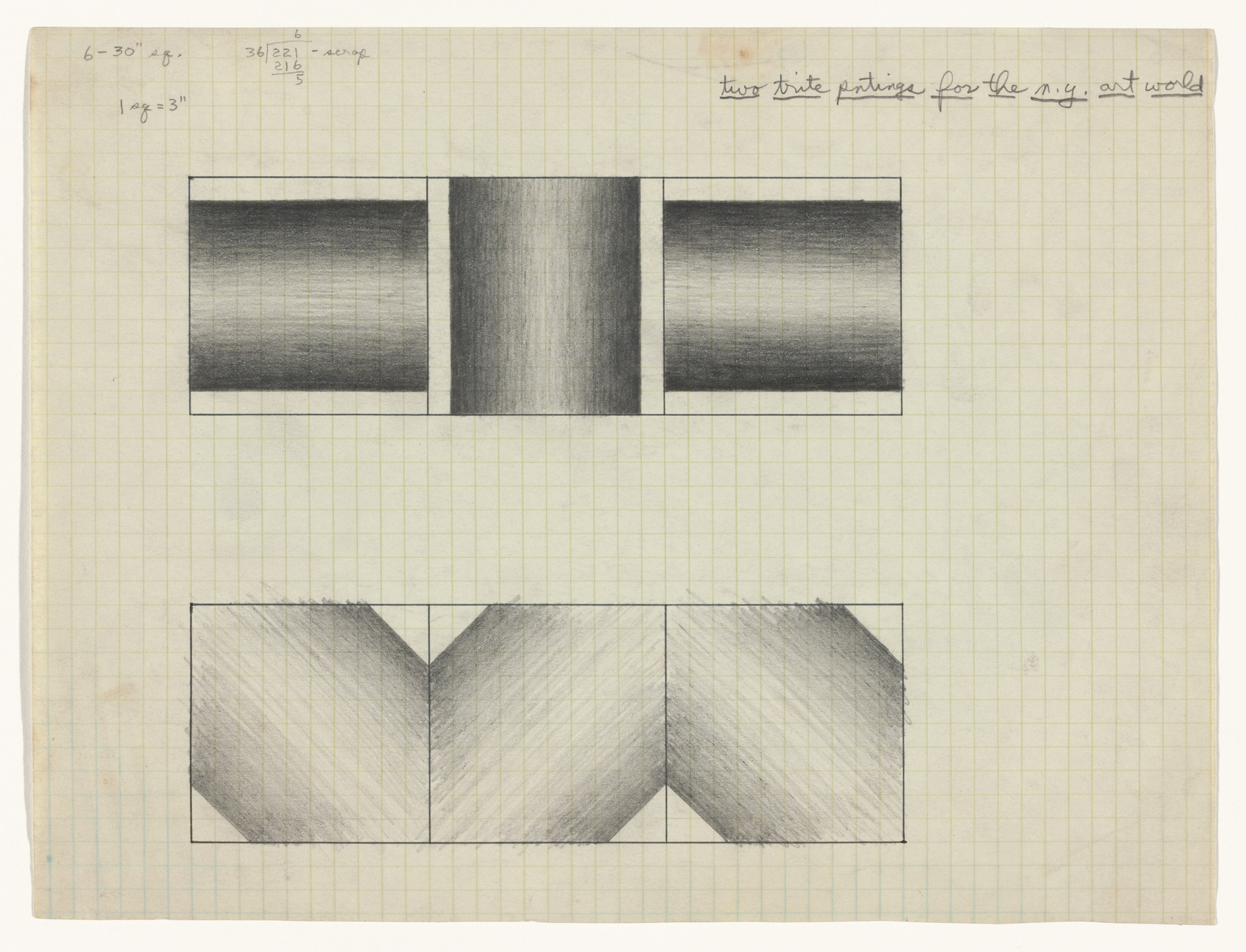 Lee Lozano. two trite paintings for the n.y. art world. 1965–66