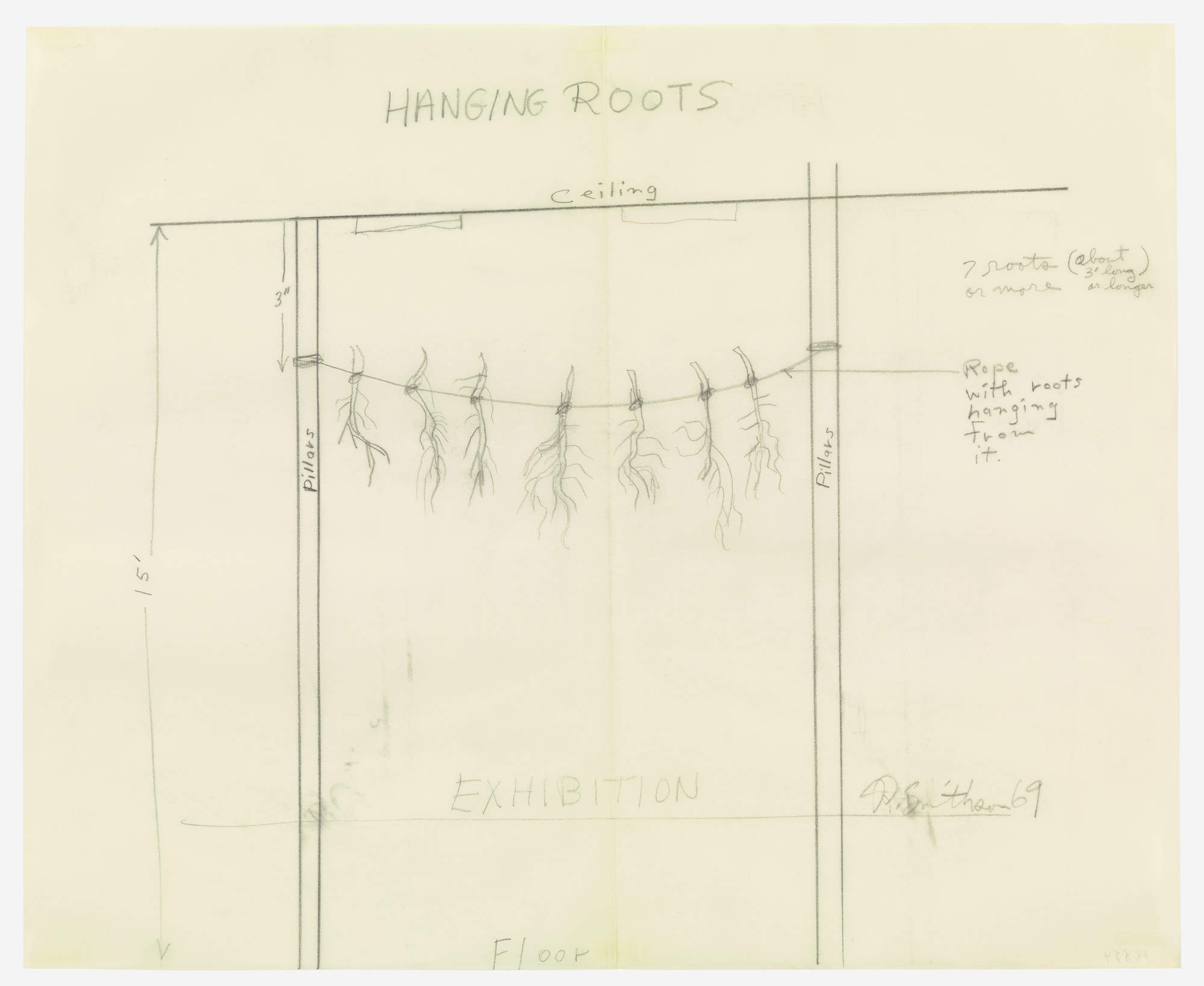 Robert Smithson. Hanging Roots