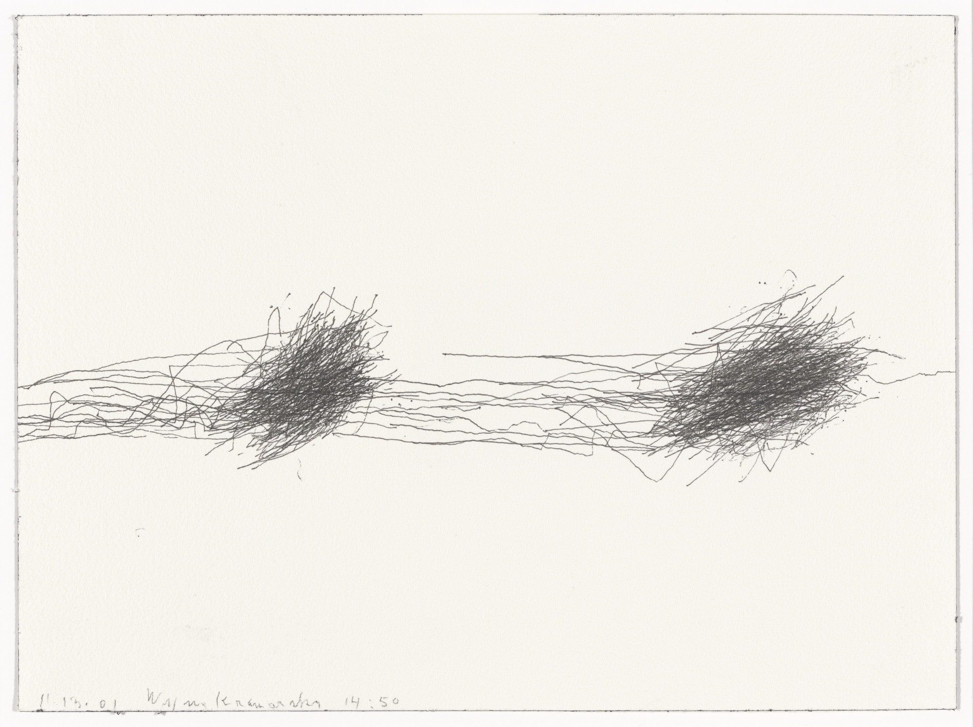 William Anastasi. Untitled (11.13.01 Wynn Kramarsky 14:50)