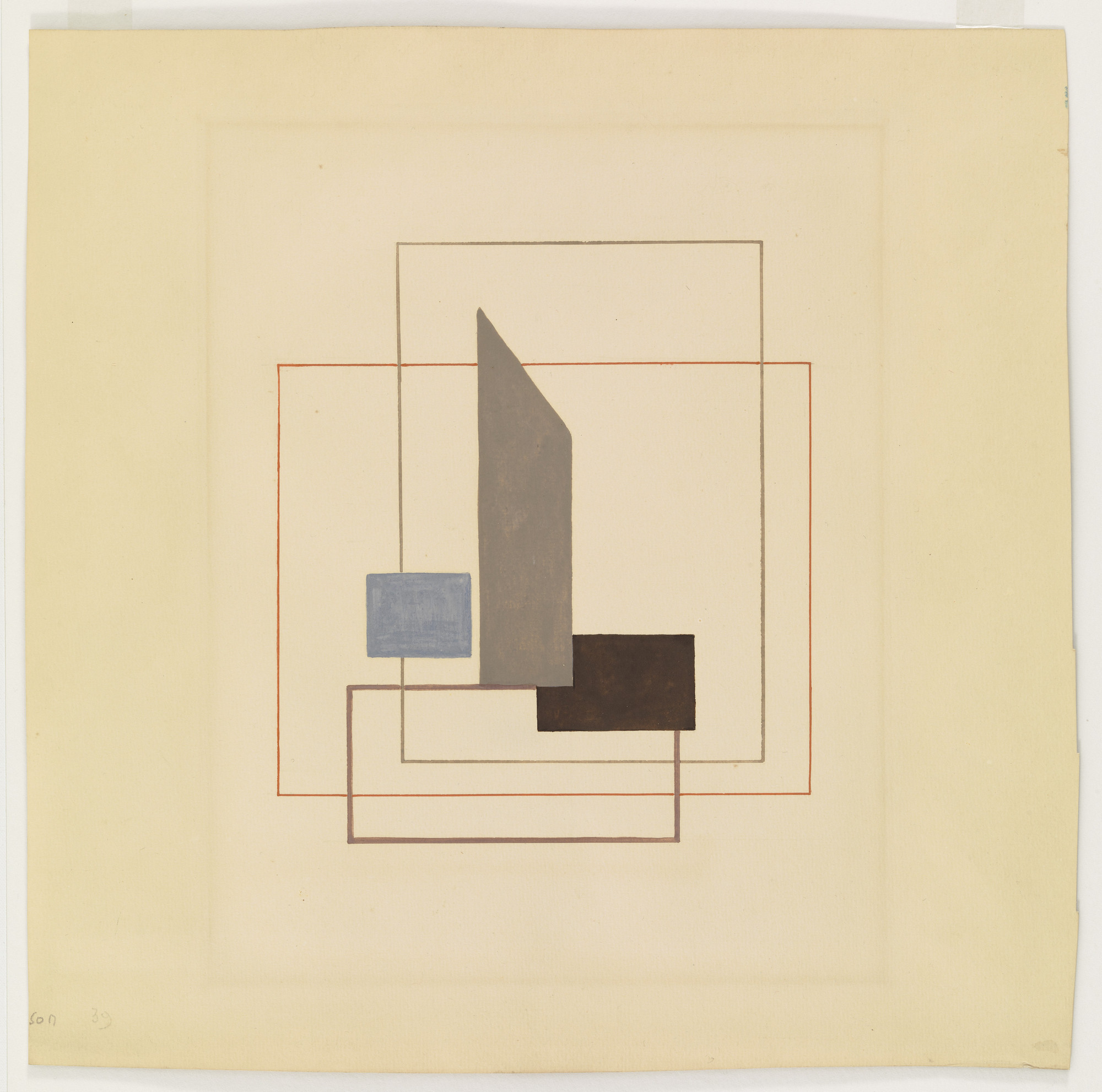 Cecil Stephenson. Composition I: Gray, Blue and Brown