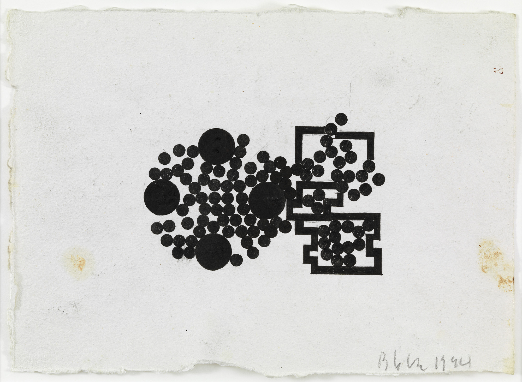 Barry Le Va. Elements Compressed by Pushing from Various Directions