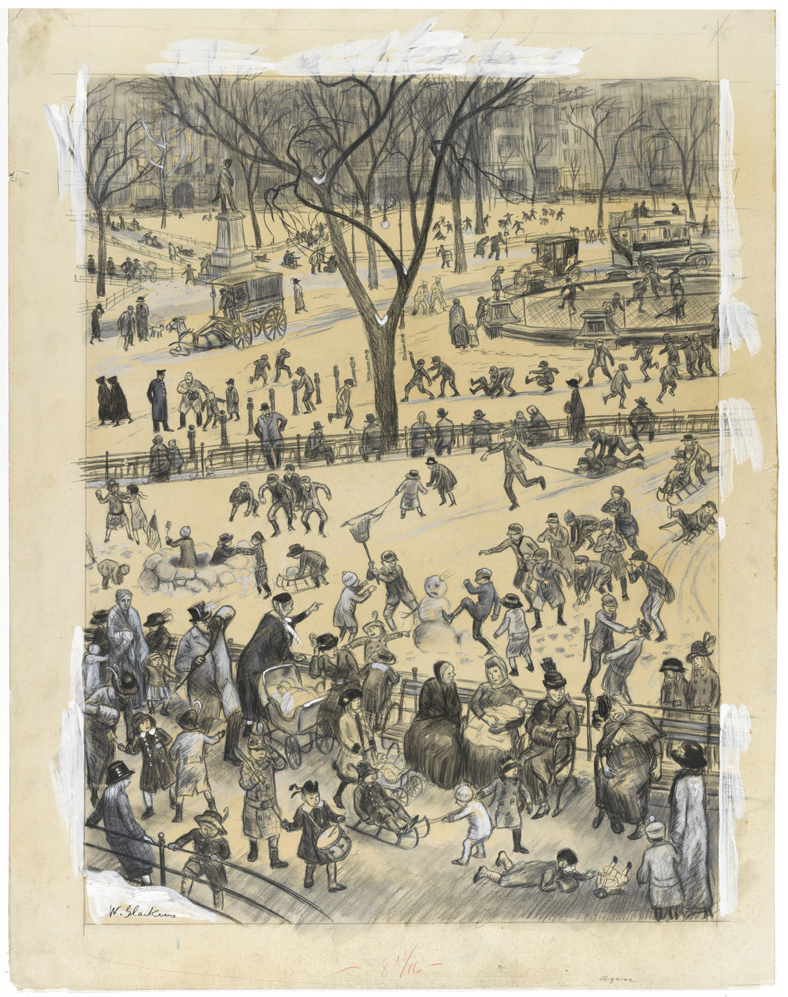 William Glackens. Washington Square. (1913)