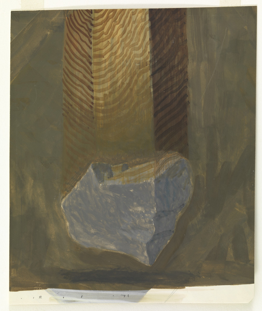 Untitled (18 January 1971), Robert Overby, 1971, Gouache and pencil on paper
