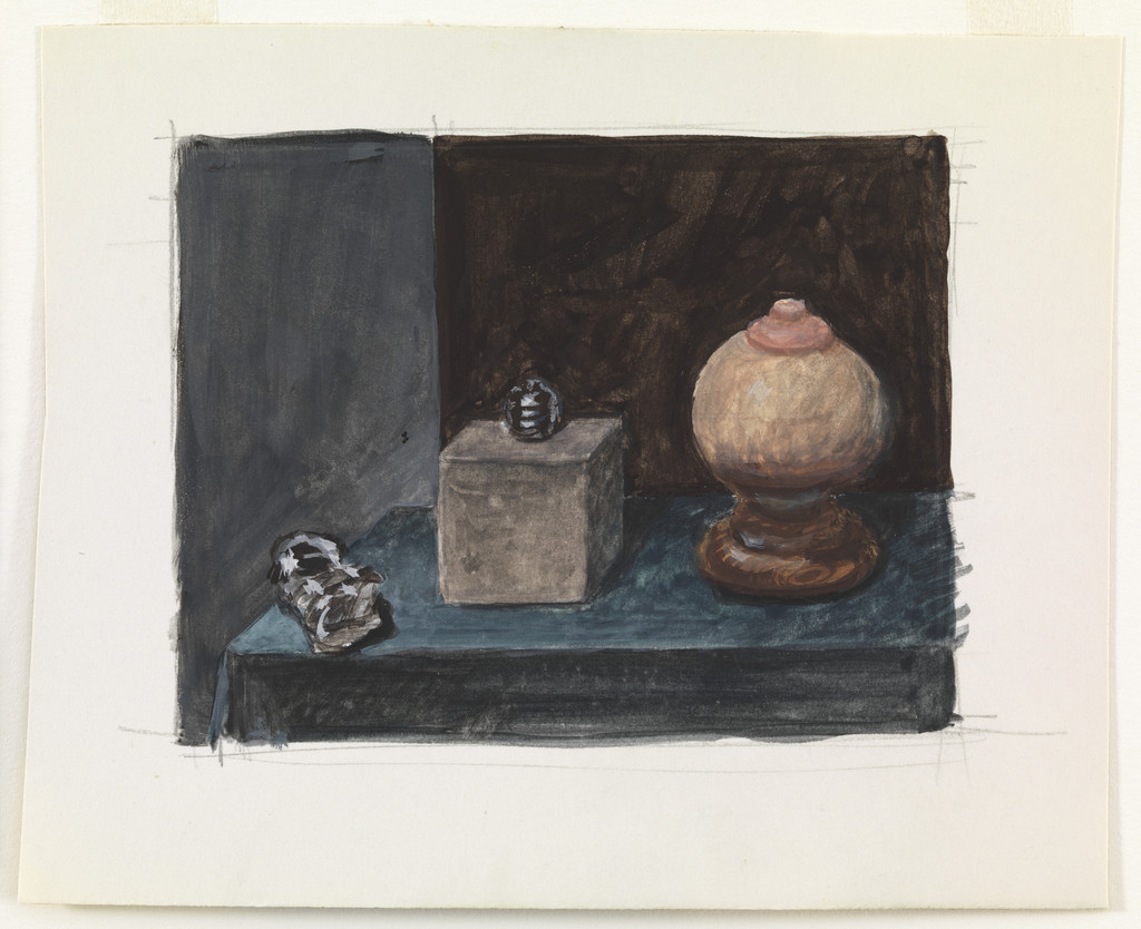 Untitled (9 January 1972), Robert Overby, 1972, Gouache and pencil on paper